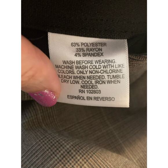 JM Collection brown plaid wide legs pants size 24W - Picture 4 of 7